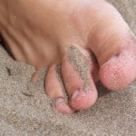 feet in sand